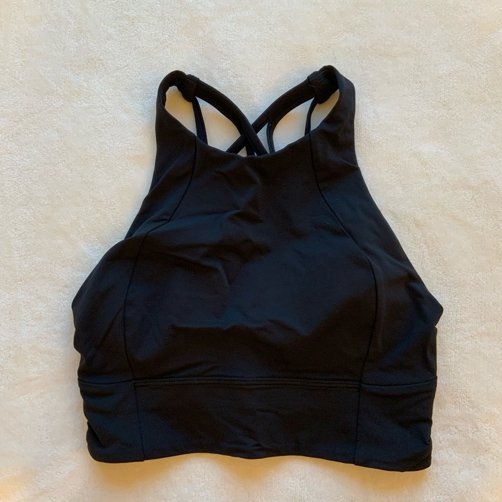 lululemon athletica Black Cropped Sports Tank Top